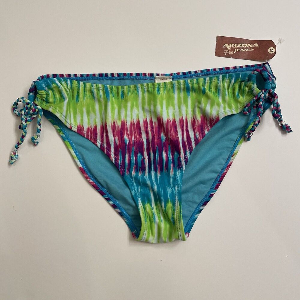 Arizona Jean Co. Bikini Bottoms Neon Blue, Pink, Green Junior Size Large